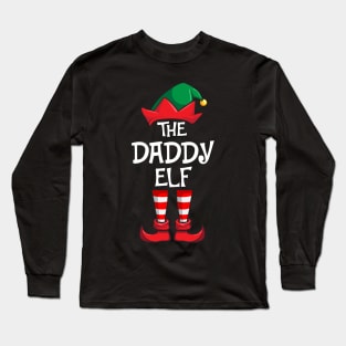 Daddy Elf Matching Family Christmas Dad Long Sleeve T-Shirt